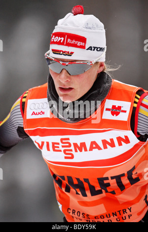 Claudia Kuenzel, Tedesco nazionale femminile cross country team, Tour de Ski, Oberhof 2009, Turingia, Germania, Europa Foto Stock