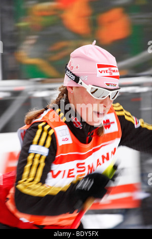 Evi Sachenbacher, Tedesco nazionale femminile cross country team, Tour de Ski, Oberhof 2009, Turingia, Germania, Europa Foto Stock