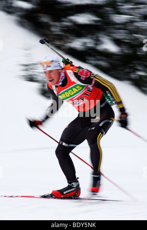 Andreas Birnbacher, Tedesco nazionale maschile, formazione di uomini, Coppa del Mondo di Biathlon, Oberhof 2009, Turingia, Germania, Europa, tra Foto Stock