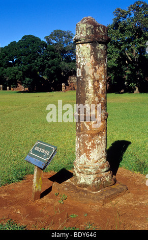 La missione dei gesuiti di San Ignacio Mini rovine. Provincia Misiones. Argentina. Foto Stock