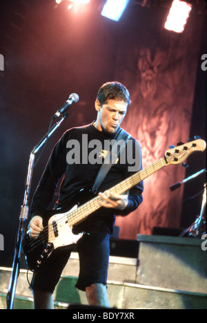 I METALLICA noi del gruppo rock con il bassista Jason Newsted Foto Stock