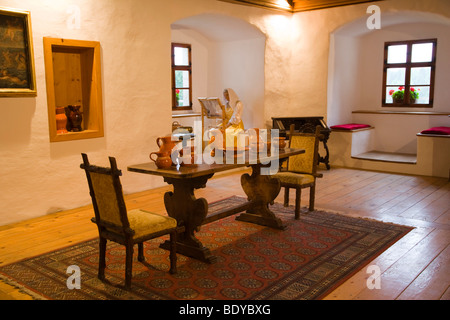 Interno del castello Predjama, Predjamski grad, vicino a Postojna, Carniola interna, Slovenia, Europa Foto Stock