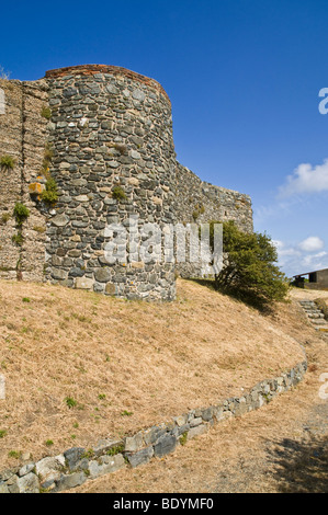 Dh Vale Castello ST SAMPSON GUERNSEY mura del castello Foto Stock