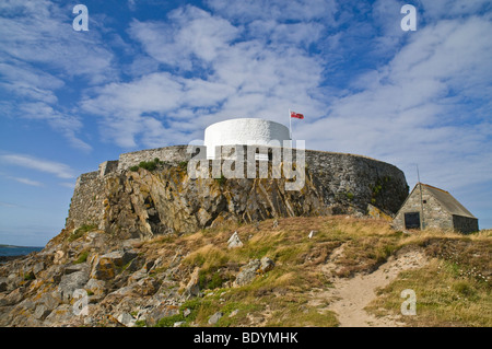 dh Fort Gray ST PIERRE DU BOIS GUERNSEY martello torre fortezza Museo relitto Rocquaine Bay canale isole baracche costruire sito storico isola Foto Stock