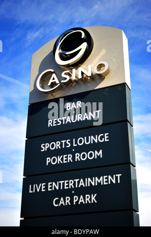 Casino Sign in Luton Foto Stock