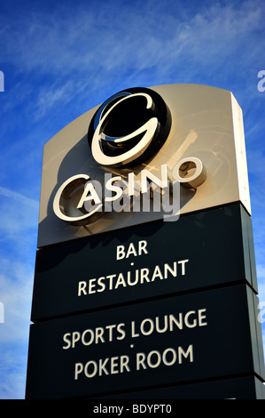 Casino Sign in Luton Foto Stock