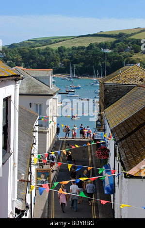 Union Street a Salcombe, Devon, Inghilterra Foto Stock