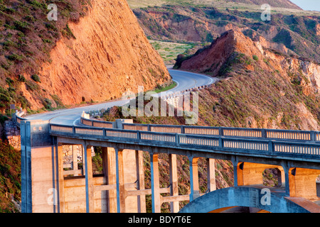 Bixby Creek Bridge. Big Sur Costa. In California. Foto Stock