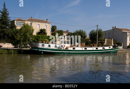 Le Canal du Midi, Trebes, Languedoc, Francia Foto Stock