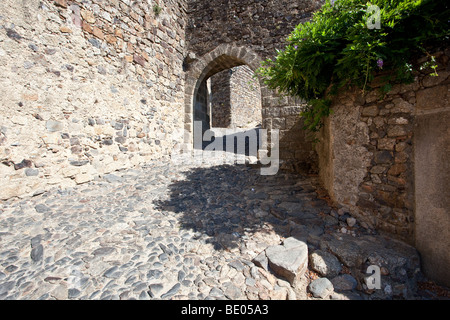 Seconda porta all'ingresso del medievale Castelo de Vide il castello. Castelo de Vide, Alto Alentejo, Portogallo Foto Stock