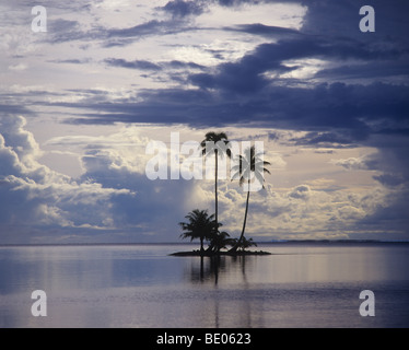 Polinesia francese Isole della Società, Isole Sottovento, Raiatea, Vaihuti Bay Foto Stock