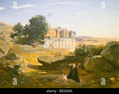 Agar nel deserto (1835) da Camille Corot al Metropolitan Museum of Art di New York City STATI UNITI D'AMERICA Foto Stock