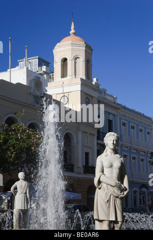 Stati Uniti d'America, Caraibi, Puerto Rico, San Juan, città vecchia, Plaza de Armas Foto Stock