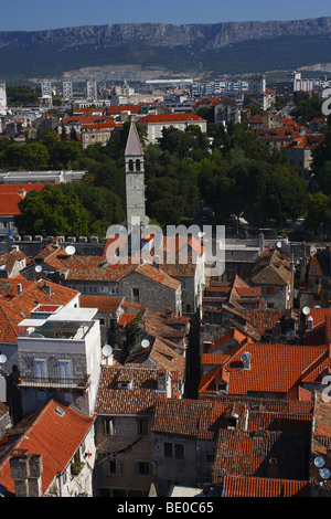 Una veduta aerea di città di Spalato. Foto Stock