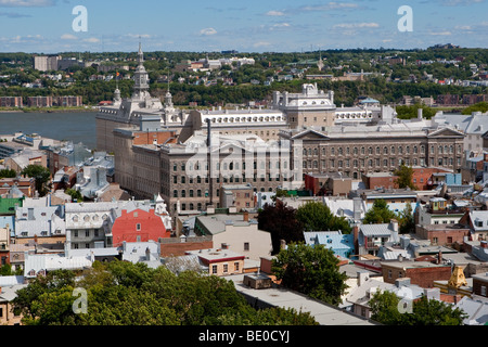 Il vecchio quartiere della città è visto nella città di Québec Foto Stock