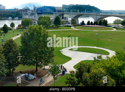 Coolidge Park, Chattanooga, Tennessee Foto Stock