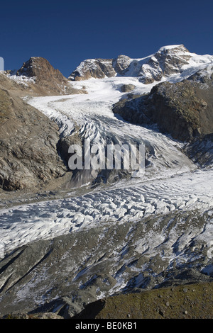 Vista delle Alpi dei Grigioni da Mt. Diavolezza, Svizzera, Europa Foto Stock