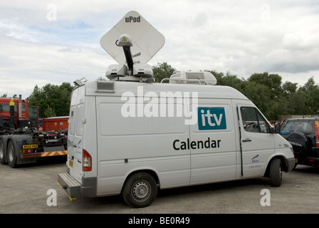 ITV satellite Calendario di OB van Foto Stock