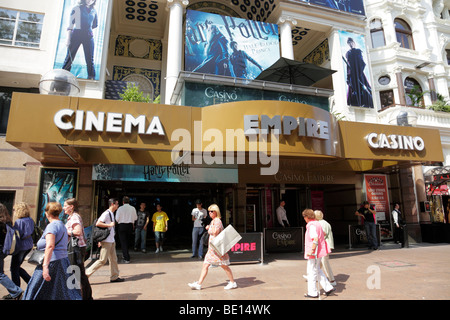 Ingresso al Cinema Empire e casino leicester square LONDON REGNO UNITO Foto Stock