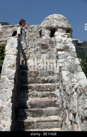 Muro della Città Vecchia Città di Budva, Montenegro. Foto Stock