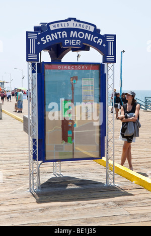 Sul Molo di Santa Monica a Los Angeles, California, Stati Uniti d'America Foto Stock