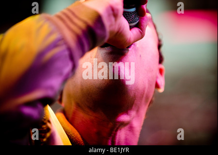 Il cantante per i freestyler effettuando al 2009 Glade Festival. Foto Stock