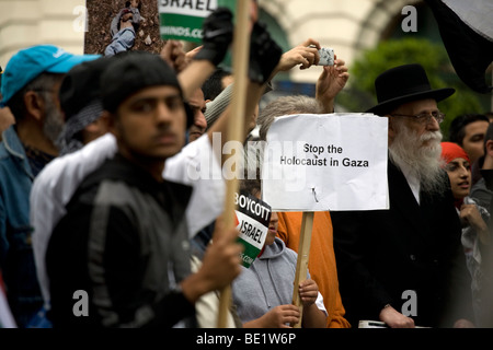 Al Quds dimostrazione contro lo Stato di Israele, tenutasi a Londra il 13 settembre 2009. Foto Stock