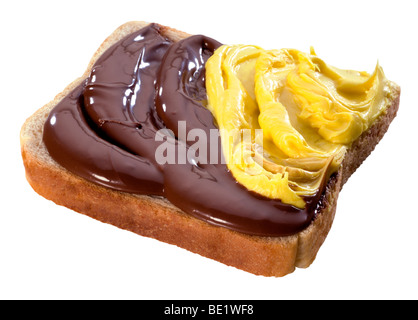 Cioccolato e crema di banana diffusione Foto Stock