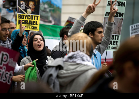 Al Quds dimostrazione contro lo Stato di Israele, tenutasi a Londra il 13 settembre 2009. Foto Stock