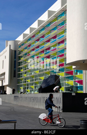 MACBA dall'architetto Richard Meier . Barcellona. La Catalogna. Spagna. Foto Stock