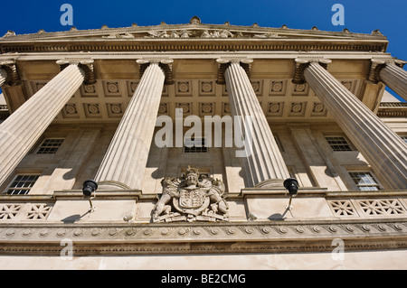 Al di fuori degli edifici del Parlamento europeo, Stormont, Belfast, casa dell'Assemblea dell'Irlanda del Nord Foto Stock