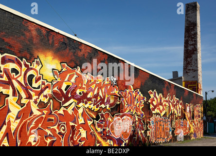 Muro di graffiti a Toronto Foto Stock