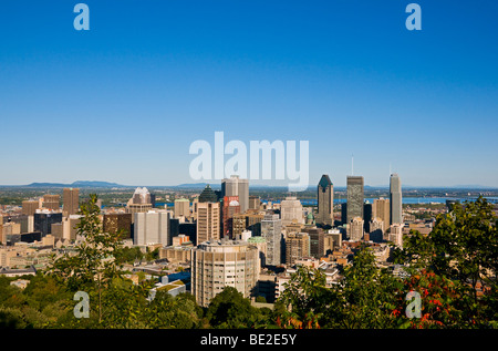 Vista del centro cittadino di Montreal in Canada Foto Stock