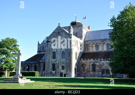 Romsey Abbey, Romsey, Hampshire, Inghilterra, Regno Unito Foto Stock