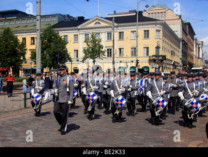 Banda Militare, Helsinki, Finlandia, Europa Foto Stock