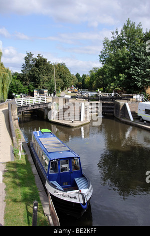 Serratura Batchworth, Grand Union Canal, Rickmansworth, Hertfordshire, England, Regno Unito Foto Stock