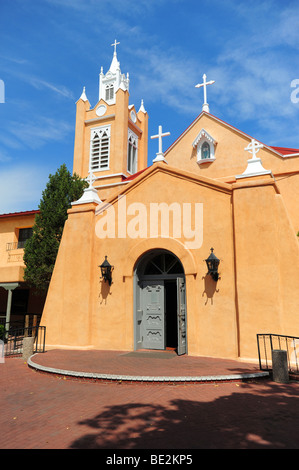 Stati Uniti d'America New Mexico di Albuquerque, centro storico, San Felipe de Neri Chiesa Foto Stock