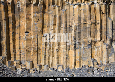 Colonne di basalto nella regione riserva naturale dei vulcani di Auvergne. Orgues basaltiques dans le Parc Naturel d'Auvergne. Foto Stock