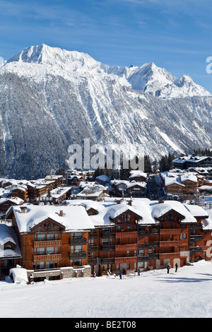 Courchevel 1850 ski resort in tre valli, Les Trois Vallees, Savoie, sulle Alpi francesi, Francia Foto Stock