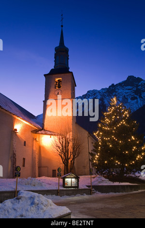 Chamonix-Mont-Blanc, sulle Alpi francesi, Haute Savoie, Chamonix, Francia Foto Stock