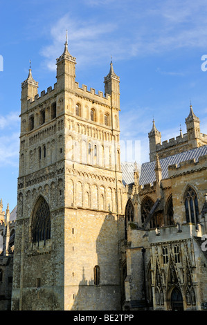 La Cattedrale di San Pietro a Exeter Devon, Inghilterra, Regno Unito, Europa Foto Stock