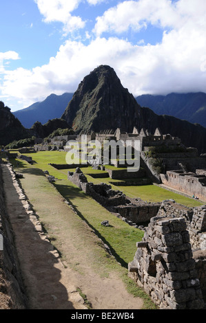 Machu Picchu, insediamento Inca, insediamento Quechua, Perù, America del Sud, America Latina Foto Stock