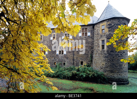 Haus Kemnade moated il castello sul fiume Ruhr, Hattingen-Blankenstein, la zona della Ruhr, Renania settentrionale-Vestfalia, Germania, Europa Foto Stock