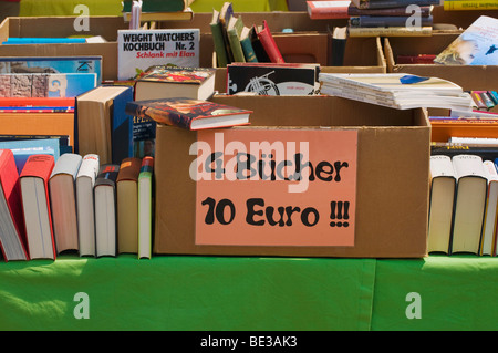 Antiquario libri, il mercato delle pulci di libri Foto Stock