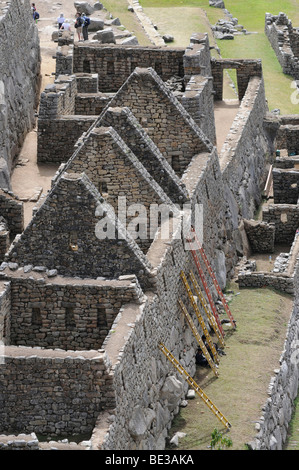 Machu Picchu, insediamento Inca, insediamento Quechua, Perù, America del Sud, America Latina Foto Stock