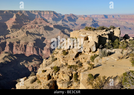 Vista dal punto di Moran, il Parco Nazionale del Grand Canyon, Arizona, Stati Uniti d'America Foto Stock