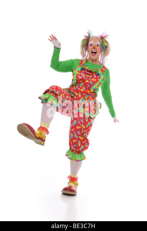 Clown il ritratto sorridente e divertirsi Foto Stock