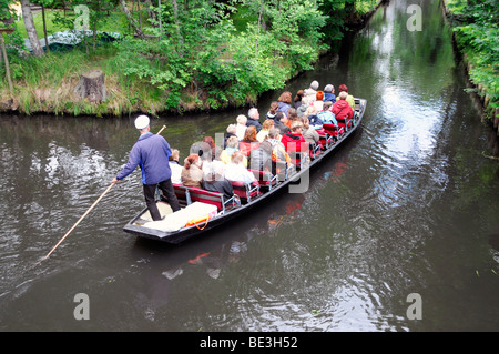 Gita in barca in Spreewald, Luebbenau, Brandeburgo, Germania, Europa Foto Stock