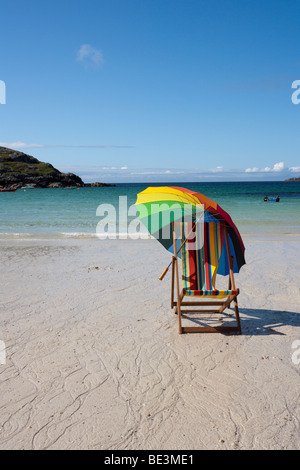 : Achmelvich Beach e Alltan'abradhan, Lochinver, Sutherland, REGNO UNITO Foto Stock