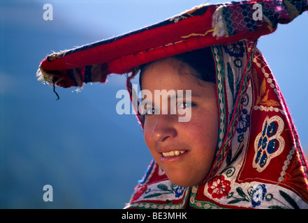 Donna Peruviana, Cuzco, Perù, Sud America Foto Stock